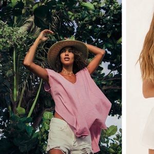 White free people lightly distressed jean shorts